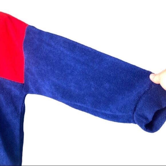 Vintage 90s Y2K Tommy Sports Colour Block Fleece 3/4 Zip Warm Fall Pullover - Picture 4 of 8